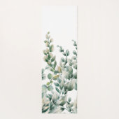 Groene Waterverf Eucalyptusblad Yogamat (Achterkant)