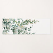 Groene Waterverf Eucalyptusblad Yogamat (Voorkant (horizontaal))