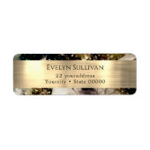 Groene waterverf faux folie retour adreslabel etiket (Voorkant)