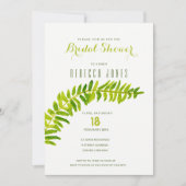 GROENE WATERVERF FERN FOLIAGE Vrijgezellenfeest Kaart (Voorkant)