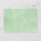 Groene Waterverf Fir Tree Wedding QR Code Details Informatiekaartje (Achterkant)