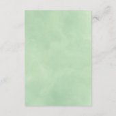 Groene Waterverf Fir Trees Rustieke Natuur bruilof Informatiekaartje (Achterkant)