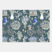 groene Waterverf Floral Inpakpapier Vel (Voorkant)