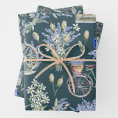  groene Waterverf Floral Inpakpapier Vel (In situ)