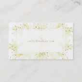 Groene Waterverf Flowers Lilies Visitekaartje (Achterkant)