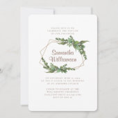 Groene Waterverf Foliage Modern Baptismal Kaart (Voorkant)