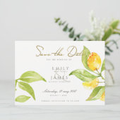 GROENE WATERVERF FOLIAGE OLIJVE BEWAREN DE DATUM SAVE THE DATE (Staand voorkant)