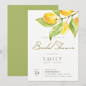 GROENE WATERVERF FOLIAGE OLIJVEN VRIJGEZELLENFEEST KAART (Voorkant / Achterkant)