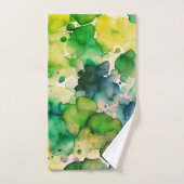Groene Waterverf Fusion Bad Handdoek (Handdoek)