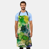 Groene Waterverf Fusion Schort (Gedragen)