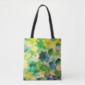 Groene Waterverf Fusion Tote Bag (Voorkant)
