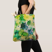 Groene Waterverf Fusion Tote Bag (Dichtbij)