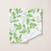 Groene Waterverf gelaagde lederen patroon Bad Handdoek (Wasdoekje)