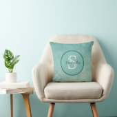 Groene Waterverf Gepersonaliseerd Monogram Kussen (Stoel)