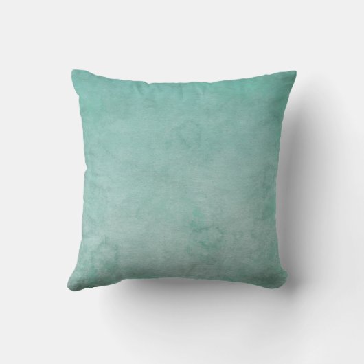 Groene Waterverf Gepersonaliseerd Monogram Kussen (Achterkant)