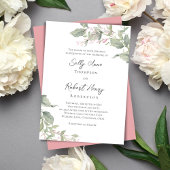 Groene Waterverf groen bruiloft Kaart