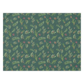 Groene Waterverf groen kerstbladeren Tafelkleed (Voorkant (Horizontaal))