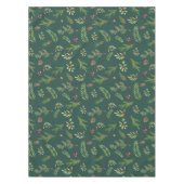 Groene Waterverf groen kerstbladeren Tafelkleed (Voorkant)