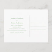 Groene Waterverf Hart Save the Date Briefkaart (Achterkant)