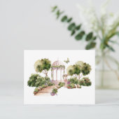 Groene Waterverf Heerlijke Tuin bruiloft Briefkaart (Staand voorkant)