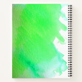 Groene waterverf het creatieve levenscitaat notitieboek (Achterkant)