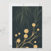 Groene Waterverf Holly Feestelijke Vakantie 2025 P Kaart (Achterkant)