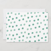 Groene Waterverf Inosaur Baby shower Uitnodiging (Achterkant)