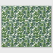 Groene Waterverf Ivy Leaves Cadeaupapier (Vlak)