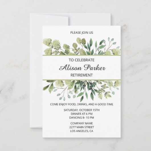 Groene Waterverf Kaart (Voorkant)