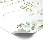 Groene Waterverf Kaarten En Cadeaus Bord Poster (Hoek)