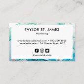 Groene Waterverf kalligrafie Schilderplaat Visitekaartje (Achterkant)