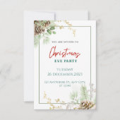 Groene Waterverf Kerst Kaart (Voorkant)