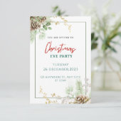 Groene Waterverf Kerst Kaart (Staand voorkant)