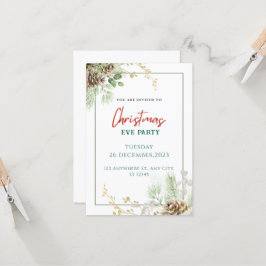 Groene Waterverf Kerst Kaart