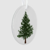 Groene Waterverf kerstboom Ornament (voorkant)
