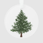 Groene Waterverf kerstboom Ornament (achterkant)