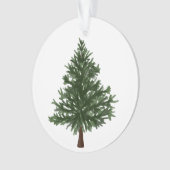 Groene Waterverf kerstboom Ornament (voorkant)