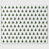 Groene Waterverf kerstboomstructuur Cadeaupapier (Vlak)