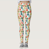 Groene Waterverf Kerstversieringen Patroon Leggings (Voorkant)