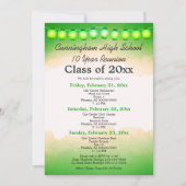 Groene Waterverf Klasse Reunion Sjabloon Kaart (Voorkant)