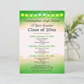 Groene Waterverf Klasse Reunion Sjabloon Kaart (Staand voorkant)