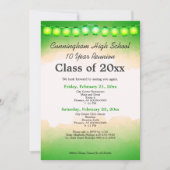 Groene Waterverf Klasse Reunion Sjabloon Kaart (Voorkant)