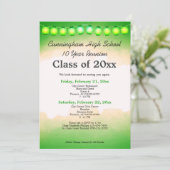 Groene Waterverf Klasse Reunion Sjabloon Kaart (Staand voorkant)