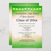 Groene Waterverf Klasse Reunion Sjabloon Kaart (Voorkant / Achterkant)