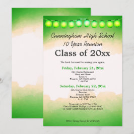 Groene Waterverf Klasse Reunion Sjabloon Kaart