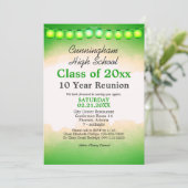 Groene Waterverf Klasse Reunion Sjabloon Kaart (Staand voorkant)