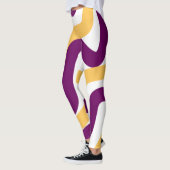 Groene waterverf kleurrijk glitterspatroon leggings (Links)