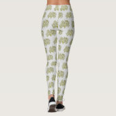 Groene waterverf koraalboom leggings (Achterkant)