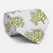 Groene waterverf koraalboom stropdas (Opgerold)
