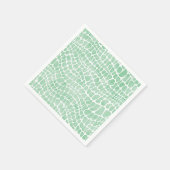 Groene Waterverf Krokodile Huidpatroon Servet (Hoek)